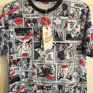 Oh Snap Men's/Boys Short Sleeve Comic Shirt Size S New